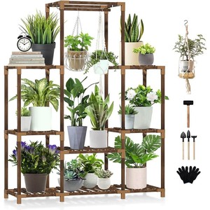 Soporte de Madera de Pino de Varios Niveles para Plantas - Estante para Plantas de Interior Hecho a Mano al por Mayor - Product Image 2