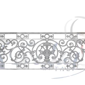 Royal Cast Iron Modern Balcony Railing Panel with Smooth Grey Polished Finish and 5-Year Warranty for Elegant Home Exteriors - Product Image 1