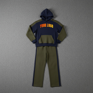 Survêtement Homme Personnalisable en Gros – Ensemble de Sport Confortable en Polaire à Capuche, Coupe Oversize, Deux Pièces pour Entraînement et Course à Pied - Product Image 2