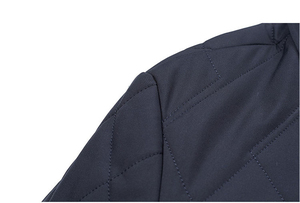 Blouson Bomber Homme Couleur Unie Col Montant Fermeture Éclair Hiver Formel Coupe Droite Toile Écologique Séchage Rapide - Product Image 6
