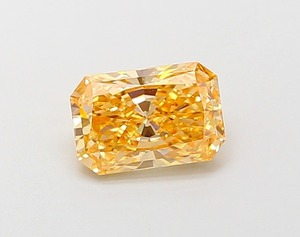 Diamant Jaune Orange Intense Fantaisie Radiant de 1,07 Carat, Clarté VVS2, Polissage EX, Pierre Précieuse Unique de Laboratoire CVD, Pierre de Bijou Unique - Product Image 1