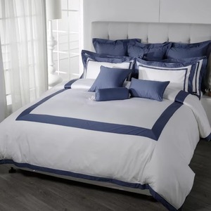 Ensemble de couette rose uni 3 pièces en coton, style moderne, lavable, pour usage domestique, 400TC - Product Image 3