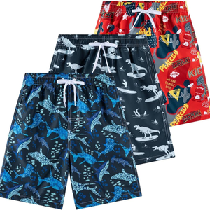 Traje de Baño a Rayas para Niños, Secado Rápido, con Cordón Ajustable, Cintura Media, para Playa y Piscina - Product Image 2