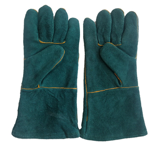 Guantes de Soldadura de Cuero Vacuno de Primera Calidad, Talla XL, Palma Doble y Dedos Reforzados, Antideslizantes e Impermeables - Product Image 6