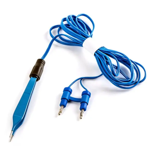 Pinzas bipolares de bayoneta de acero inoxidable, manuales, de 7.75 pulgadas, activadas con el pie, instrumentos quirúrgicos amarillos de Ariston en venta - Product Image 6