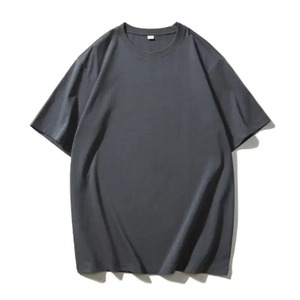 Camiseta unisex de punto oversize con hombros caídos, manga corta, informal, de algodón, estilo streetwear. - Product Image 1