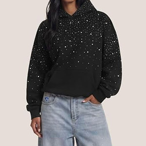 Rhinestone Hoodies <b>Men</b> Women Diamond Hooded Sweatshirt Fashion Luxury Casual Streetwear Unisex Hoodie <b>Pullover</b> - Product Image 3