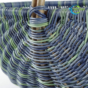 Customizable Vintage Style Handcrafted Eco-Friendly Natural Rattan Harvest Storage <b>Basket</b> for Multi-Purpose Home Use - Product Image 4