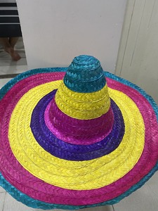 Factory Direct Manufacturer Hand Embroidery Natural Grass Striped Sombrero <b>Hat</b> Adjustable Strap Casual Party <b>Wedding</b> Cycling - Product Image 1