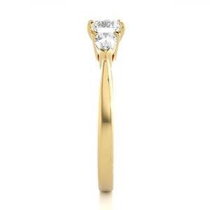 Anillo de Compromiso de Diamante Creado en Laboratorio, Chapado en Oro, Corte Redondo y en Forma de Pera, Joyería de Moda, Fabricante OEM ODM, Venta al Por Mayor - Product Image 4
