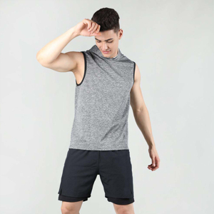Lightweight 100% Cotton Mens Solid <b>Mid</b> Waist Drawstring Knitted Breathable Quick-Dry Athletic Casual Shorts - Product Image 4