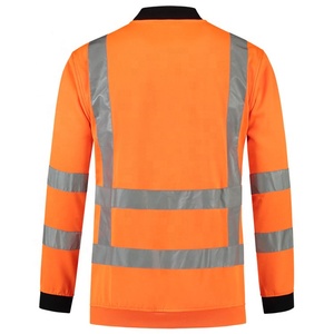 เสื้อแขนยาวสีส้มสะท้อนแสง ชุดทำงานเพื่อความปลอดภัยสำหรับงานก่อสร้างถนนและโลจิสติกส์ - Product Image 3