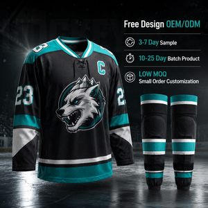 Custom Printed Sublimated Ice Hockey Jersey Wholesale Breathable Polyester Mesh Team Practice Uniform OEM ODM - Product Image 2