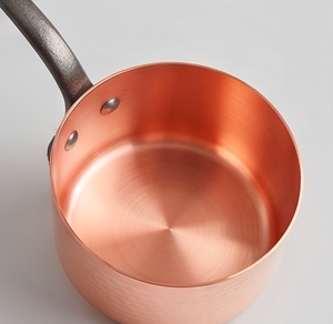 Copper Sauce <b>Pan</b> With Stainless Steel Interior <b>And</b> Handle Minimalist Design Handmade For Gas <b>And</b> Induction Stoves Use - Product Image 4