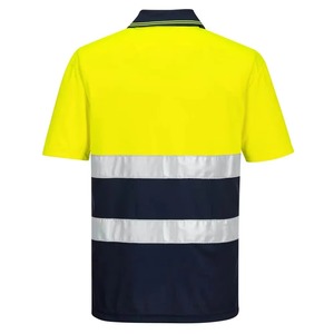 เสื้อโปโลนิรภัยแบบสะท้อนแสงสำหรับผู้ชาย แขนสั้น สีตัดกัน ปรับแต่งได้ - Product Image 3