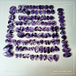 Ametyste violette naturelle, formes variées, cabochons polis, pierres en vrac certifiées par un tiers pour la fabrication de boucles d'oreilles et de bijoux, 10-25mm, 3-5g - Product Image 2