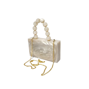 กระเป๋าคลัทช์แฟชั่นสำหรับผู้หญิง Aurora ประดับเรซิ่นวิบวับ พร้อมตกแต่งดอกไม้เพชร - Product Image 5