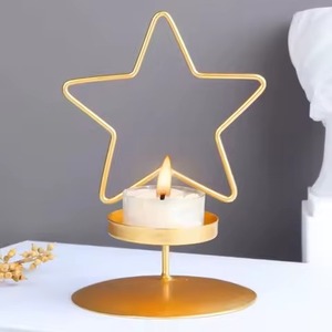 Portavelas de Hierro Premium para Decoración Navideña, Colección Festiva para el Hogar - Product Image 1