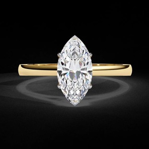 Marquise Moissanite Engagement <b>Ring</b>, 925 Sterling <b>Silver</b> <b>Ring</b>, <b>Solitaire</b> Wedding <b>Ring</b>, Marquise Cut Bridal <b>Ring</b> - Product Image 1