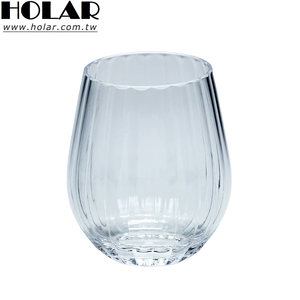 [Holar] Vasos de Agua de Plástico Transparentes de 20 oz con Diseño de Rayas, Hechos en Taiwán, de Alta Calidad, para Fiestas en la Piscina al Aire Libre - Product Image 1