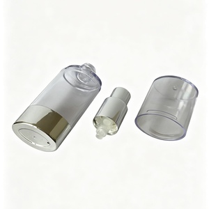Botella con Bomba Airless Dorada/Plateada Mate o Brillante de 25/30/40 ml, Botella de Plástico al Vacío Personalizada para Suero y Loción - Product Image 5