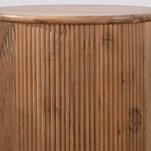 Taburete Vandana Crystal Field de madera de acacia con acabado aceitado, estilo Boomer, estilo vintage - Product Image 3