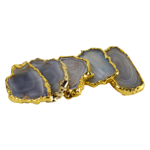 Hot Sale Design <b>Agate</b> <b>Coasters</b> And Pads Home Decor Dinning Table And Restaurant Design Irregular Flat <b>Coasters</b> Set - Product Image 1