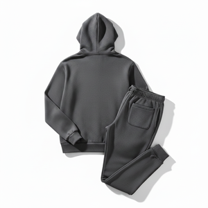 Wholesale Custom Zip up <b>Tracksuit</b> 100% Cotton Casual Running Sweatsuit <b>Tracksuits</b> Set for Men - Product Image 3