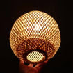 Round Bamboo Pendant Light Natural Woven Lampshade 11x11.5 Inch Hanging <b>Ceiling</b> Lamp Boho Home <b>Decor</b> Supplier - Product Image 2