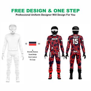 Traje de Motociclismo para Hombre de Excelente Calidad, 100% Poliéster, Nuevo Diseño Vintage, Impresión por Sublimación, Jersey y Pantalón para Carreras MX - Product Image 2