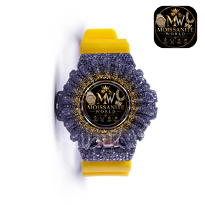 Montre unisexe haut de gamme avec cadran en diamant glacé, bracelet en acier inoxydable personnalisable, verre saphir, résistance à l'eau 10 bars, fabriquée par un fabricant - Product Image 2