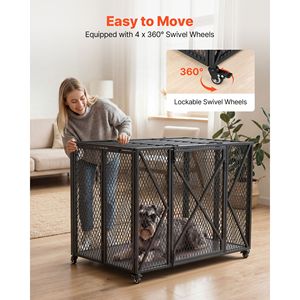 Cage pour chien robuste de 38 pouces, capacité maximale de 250 lb, pliable, anti-évasion, pour l'élevage - Product Image 4