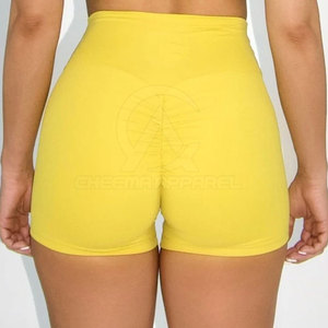 กางเกงขาสั้นเอวสูงผ้าฝ้ายยืดหยุ่นนุ่มสบาย ทรงสครันช์ สำหรับออกกำลังกาย ฟิตเนส และชุดกีฬา - Product Image 3