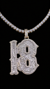 Colección Exclusiva de Colgantes Personalizados con Diamantes de Moissanita Baguette y Redondos, Estilo Hip Hop, para Hombre, para Fiestas - Product Image 3