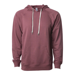 Sweat-shirt à capuche unisexe léger en molleton French Terry, coupe raglan, doux, vierge, multicolore, vente en gros, logo personnalisé B2B - Product Image 2