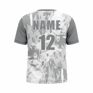 เสื้อยืดกีฬาโพลีเอสเตอร์แบบซับลิเมชั่น ผลิตจากโรงงาน เสื้อทีมสั่งทำพิเศษ พร้อมชื่อและหมายเลข แพ็คเกจเสื้อยืดซับเหงื่อแห้งเร็วสำหรับฝึกซ้อม - Product Image 2