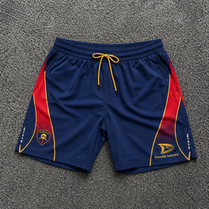 Custom Men's Premium Sporty Solid Pickleball Shorts-4-Way Stretch Moisture-Wicking Navy <b>Blue</b> Athletic Training Teamwear - Product Image 1