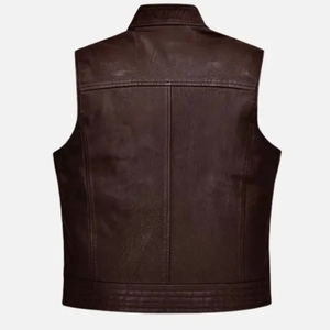 Chaleco Casual de Cuero Suave al Tacto, Estilo Relajado, Opción de Marca Personalizada para Moda Urbana, Atuendos en Capas y Looks Diarios - Product Image 2