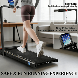 Tapis Roulant Pieghevole per Casa (Peso Utente Massimo 120kg, Piegatura Manuale, Test Frequenza Cardiaca, Materiale ABS, Fitness Domestico) - Product Image 6