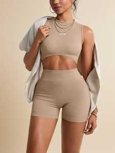 Conjunto Deportivo de Dos Piezas para Yoga y Fitness para Mujer, Ropa Cómoda y Elástica para Entrenamiento - Product Image 3