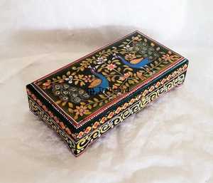 Handcrafted Carved Sheesham Wood Jewelry <b>Box</b> Brass Inlay Floral Design Keepsake Organizer Storage Chest with <b>Secure</b> Latch Lock - Product Image 3