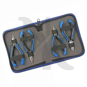 Jewelry Making Pliers Kit 4 pieces Ergonomic Handle Pliers Kit 130mm Chain Nose, Flat Nose, Round Nose Plier & <b>Side</b> <b>Cutter</b> - Product Image 6