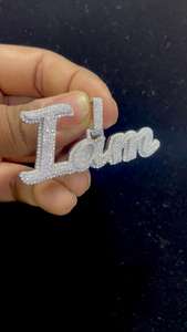 Colgante de Plata de Ley 925 con Nombre Personalizado, Estilo Hip Hop de Lujo, Completamente Cubierto de Circonitas, Colgante con Iniciales y Nombre - Product Image 4