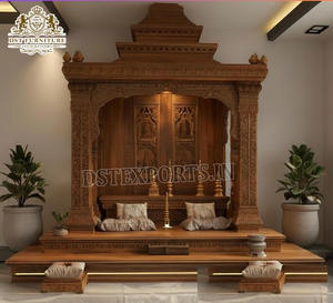 Mandir de Madera de Teca Sólida Shri Swaminarayan, Tradicional, Personalizado, de Gran Tamaño, Calidad Premium, para Sala de Pooja, EE. UU. - Product Image 6