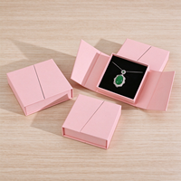 Boîtes en papier rigides personnalisées avec logo, emballage pour bijoux, boîte à double ouverture pour bagues, boucles d'oreilles, colliers, petites séries
