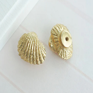 Exquisite Shell Brass Drawer Knobs & <b>Pulls</b> Kitchen Cabinet Handles Dresser & Door Knobs Decor Furniture Hardware - Product Image 2