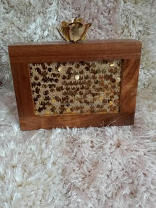 Ethnic Designer Handmade Luxury Genuine Leather Clutch Purse High Quality New Fashion Elegant Evening Shoulder <b>Bag</b> for Weddings - Product Image 6