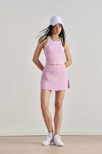 Vêtements de yoga pour femmes de haute qualité, débardeur sans manches uni, motif uni, sport, fitness, service OEM ODM, hauts courts - Product Image 4