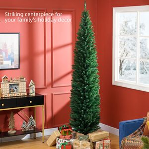 Albero di Natale Artificiale di Lusso Non Illuminato 2,4 m (8ft) con 618 Punte Realistiche, Base Verde in Plastica, per Decorazioni, Luce a Temperatura Calda, 180 cm - Product Image 4
