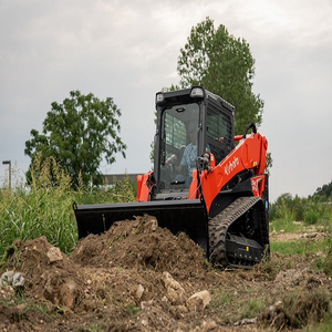 Chargeuse compacte sur chenilles Kubota SVL97-2 avec broyeur à tambour, puissance de 92 kW, charge nominale de 4 tonnes, boîte de vitesses et moteur - Product Image 1